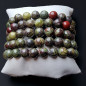 Bracelet Jaspe sang de dragon Pierres rondes