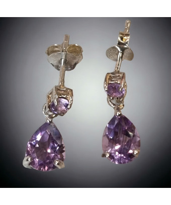 Boucles Améthyste Argent 925