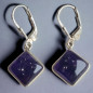 Boucles Améthyste Triangles Argent 925