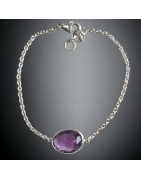 Bracelet Améthyste facettés Argent 925