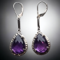 Boucles Améthyste Pendants Argent 925