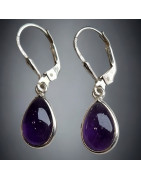 Boucles Améthyste sertie Argent 925