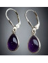 Boucles Améthyste sertie Argent 925