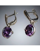 Boucles Améthyste Argent 925