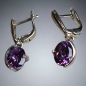 Boucles Améthyste Argent 925