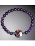 Bracelet Améthyste avec cercle acier nacré