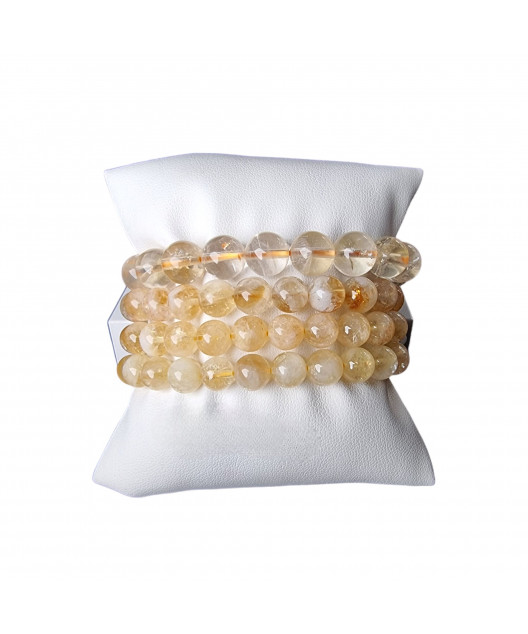 Bracelet Citrine pierres rondes (s)