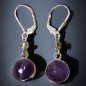 Boucles Améthyste Pendants Boules Argent 925 (s)