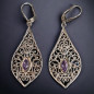 Boucles Améthyste Ethniques Argent 925