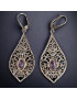 Boucles Améthyste Ethniques Argent 925