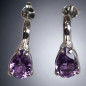 Boucles Améthyste 4 griffes Argent 925