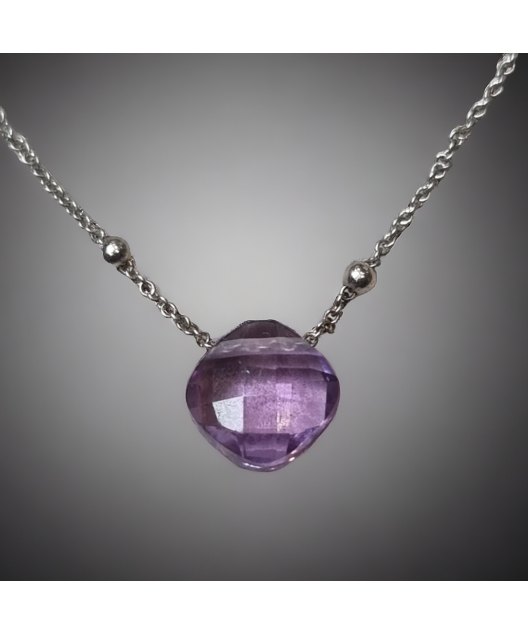 Bracelet Améthyste facettés Argent 925