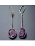 Boucles Améthyste Pendants Argent 925