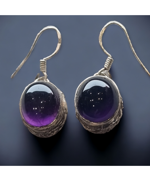 Boucles Améthyste Argent 925