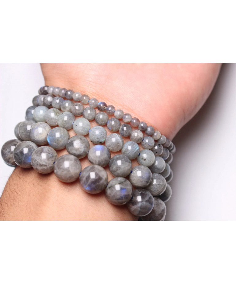 Bracelet Labradorite A+ Pierres Rondes