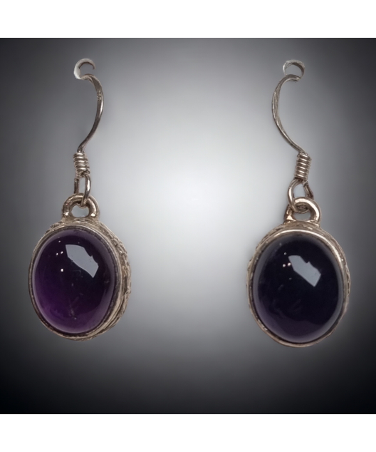 Boucles Améthyste Argent 925