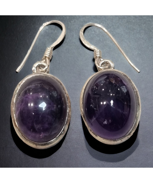 Boucles Améthyste Argent 925