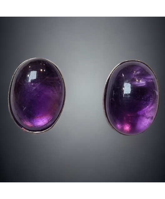 Boucles Améthyste Argent 925