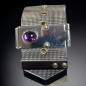 Bracelet Améthyste Acier & clous Or 18 carats