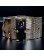 Bracelet Améthyste Acier & clous Or 18 carats