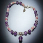 Bracelet cheville Améthyste Pierre de lune & Rhodochrosite