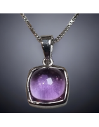 Pendentif Améthyste avec chaîne Argent 925