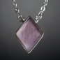 Pendentif Améthyste Losange Argent 925 avec chaîne