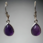 Boucles Améthyste gouttes Argent 925