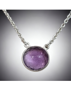 Pendentif Améthyste avec chaîne Argent 925