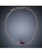 Bracelet Améthyste avec fermoir Argent 925