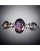 Bracelet Améthyste Ethnique Argent 925