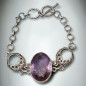Bracelet Améthyste Ethnique Argent 925