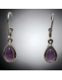 Boucles Améthyste gouttes Argent 925
