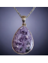 Pendentif Charoïte sur chaîne Argent 925