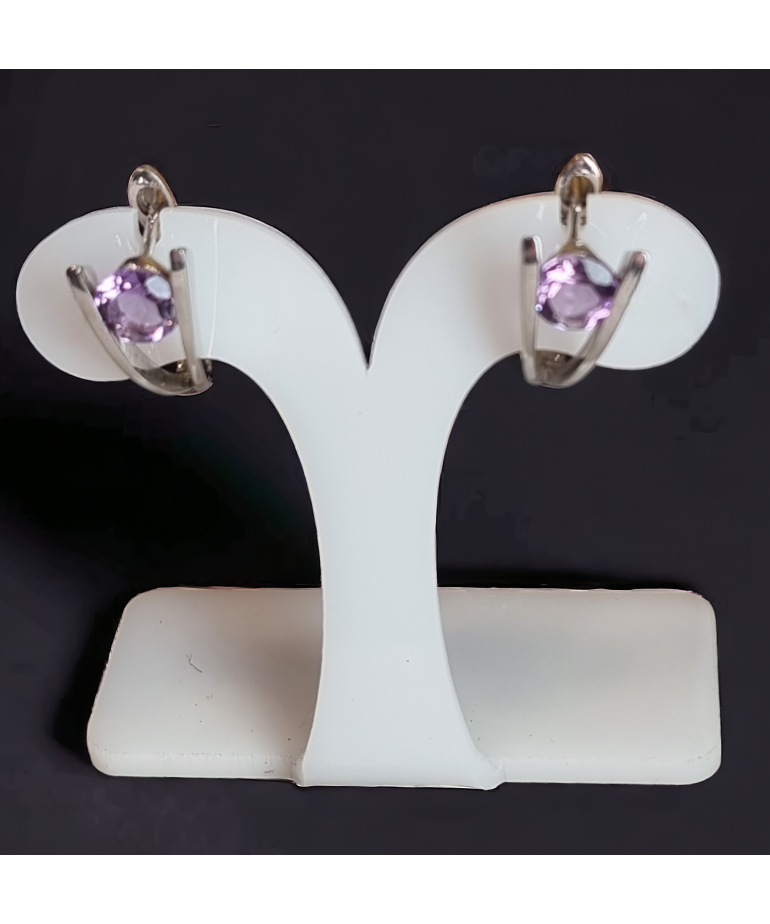 Boucles Améthyste Argent 925