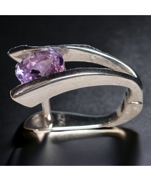 Boucles Améthyste Argent 925