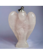 Pendentif Ange Quartz rose