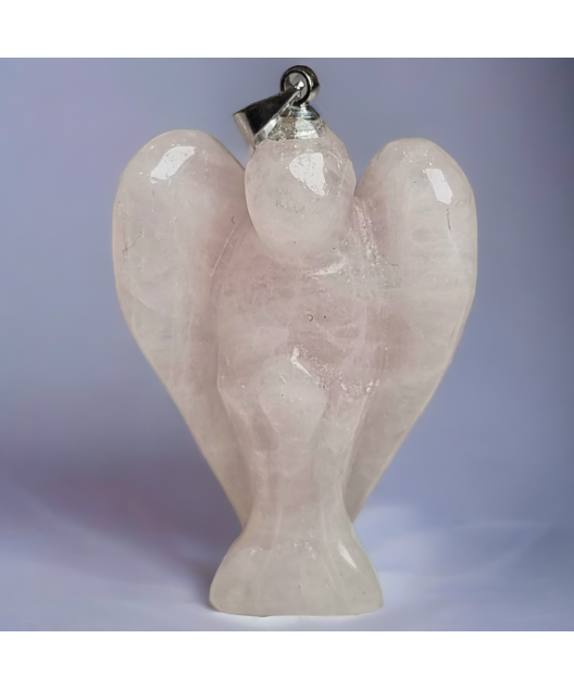 Pendentif Ange Quartz rose