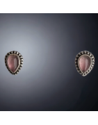 Boucles Quartz rose Argent 925