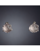 Boucles Quartz rose Argent 925
