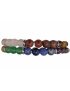 Bracelet 7 chakras enfant pierres rondes 6mm