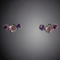 Boucles Quartz rose Grenat & Améthyste Argent 925