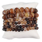 Bracelet Agate du Botswana pierres rondes
