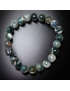 Bracelet Agate Mousse et Arbre Pierres Rondes de 8mm facettées