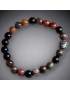 Bracelet Agate mousse Onyx & Jaspe facettées avec Bouddha Hématite