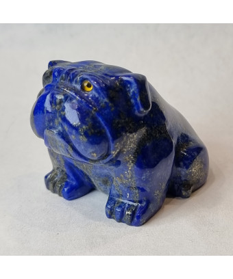 Chien Bulldog Lapis-lazuli