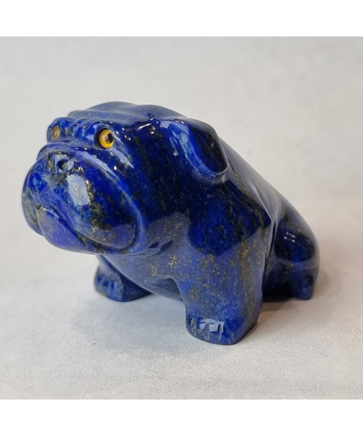 Chien Bulldog Lapis-lazuli pm
