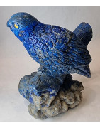 Oiseau sur branche en Lapis-lazuli 12 cm