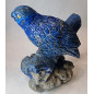 Oiseau sur branche en Lapis-lazuli 12 cm