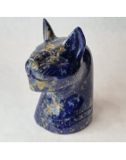Tête de chat égyptien Lapis-lazuli